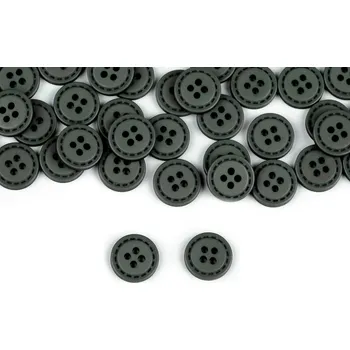 Knoflík Výprodej - Knoflík s prošitím velikost 18" - zelená khaki Varianta: 3 zelená khaki, Balení: 100 ks