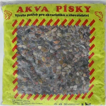 Písek akvarijní Akva č.10 - přírodní 3kg 4 - 6 mm