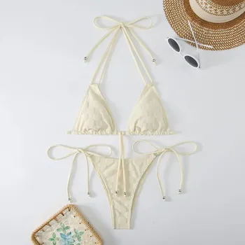 Dámské plavky Dvoudílné dámské plavky Barva: Béžová, Velikost: S