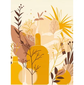 Plakát Plakát Zlaté Rostliny bez rámu 61 x 90,5 cm