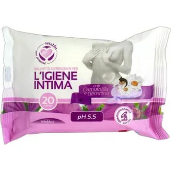 Hygienický ubrousek SETABLU Vlhčené ubrousky intimní GLYCERIN A HEŘMÁNEK 20ks