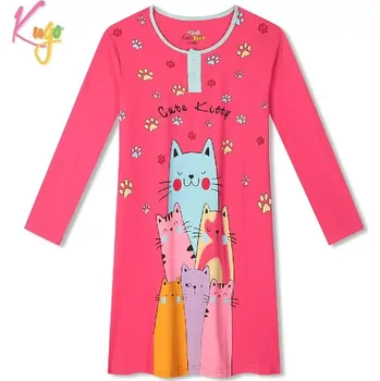 Dívčí noční košile Dívčí noční košile dl.r. Kugo MC5857 tmavě růžová