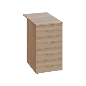 Zásuvkový kontejner CKCP 2 - 85 kontejner přístavný, 4-zásuvkový, deska 25 mm, centrální zámek, dub bardolino