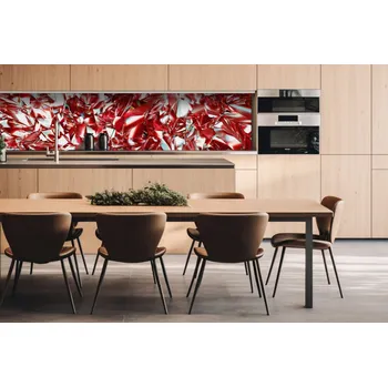 Obklad DIMEX | Dibond za kuchyňskou linku DBW-26060-071 | 260 x 60 cm | Červený krystal + Dibond deska za kuchyňskou linku DIMEX v rozměru 260 x 60 cm, motiv Červený krystal