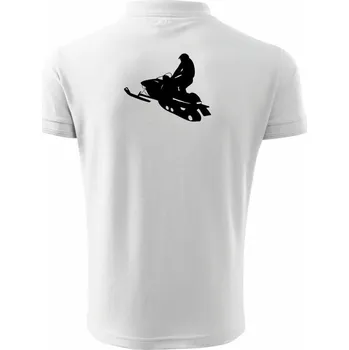 Pánská košile Sněžný skútr - Polokošile pánská Pique Polo 203 - 3XL ( Bílá )