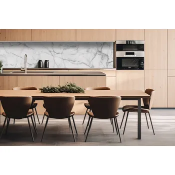Obklad DIMEX | Dibond za kuchyňskou linku DBW-26060-108 | 260 x 60 cm | Bílý mramor + Dibond deska za kuchyňskou linku DIMEX v rozměru 260 x 60 cm, motiv Bílý mramor