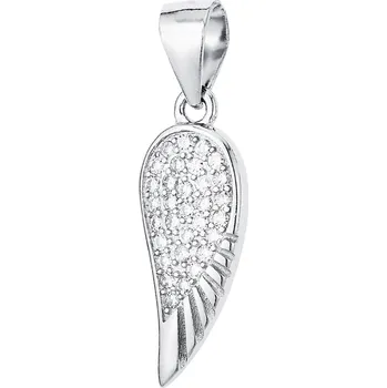 Přívěsek NUBIS® Stříbrný přívěsek křídlo se zirkony - NB-4120