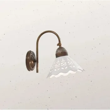 Nástěnné svítidlo Il Fanale Nástěnné rustikální svítidlo Fior di pizzo 065.19.OC Il Fanale, mosaz a keramika Bassano