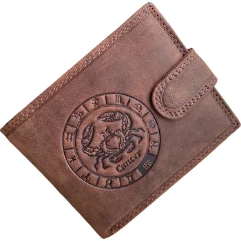 Peněženka PRAGATI Pánská kožená peněženka se znamením zvěrokruh rak