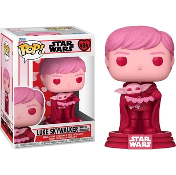 Figurka Funko | POP figurka Luke Skywalker with Grogu Valentine 9 cm
