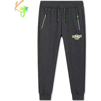 Teplé chlapecké tepláky Kugo GT8683 šedý melír