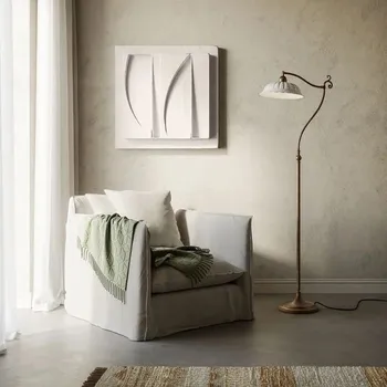 Stojací lampa Il Fanale Rustikální stojací lampa Anita 061.53.OC Il Fanale, keramika Bassano a mosaz