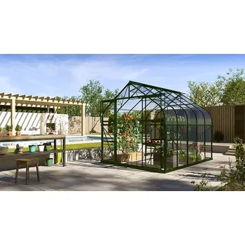 Skleník Obloukový skleník, skleník z polykarbonátu, Vitavia Garden skleník ze skla VITAVIA DIANA 8300 čiré sklo 3 mm zelený LG4229 + Praktické dárky k tomuto zboží