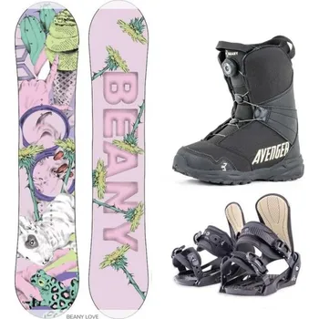 Snowboard Beany LOVE dívčí snowboard + Beany Junior vázání + Beany Avenger BS boty 120 cm + XS - EU 32-35 + DÁREK + Doprava ZDARMA