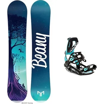 Zimní sport Beany Swing dětský/juniorský snowboard + Raven Fastec FT360 black/mint vázání 90 cm + S (EU 35-40) + DÁREK + Doprava ZDARMA