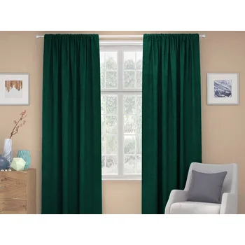 Závěs XPOSE® Zatemňovací závěs ZEUS - tmavě zelený 140x160 cm, + Prodloužená možnost vrácení zboží do 50 dnů