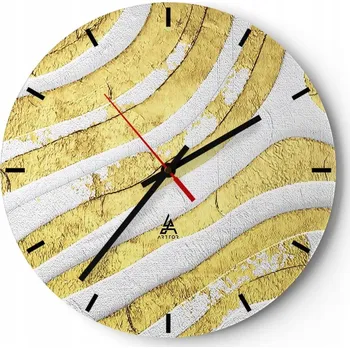 Hodiny Velké nástěnné hodiny 40x40 Abstrakce Skleněné hodiny Kulatý Tiché