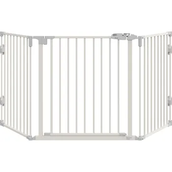Dětská zábrana Zábrana s automatickým zavíráním dveří 202,5x76 | bílá
