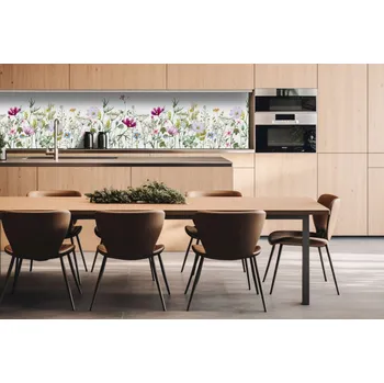 Obklad DIMEX | Dibond za kuchyňskou linku DBW-26060-144 | 260 x 60 cm | Květinový vzor + Dibond deska za kuchyňskou linku DIMEX v rozměru 260 x 60 cm, motiv Květinový vzor