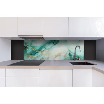 Obklad DIMEX | Dibond za kuchyňskou linku DBW-18060-208 | 180 x 60 cm | Smaragdový mramor + Dibond deska za kuchyňskou linku DIMEX v rozměru 180 x 60 cm, motiv Smaragdový mramor