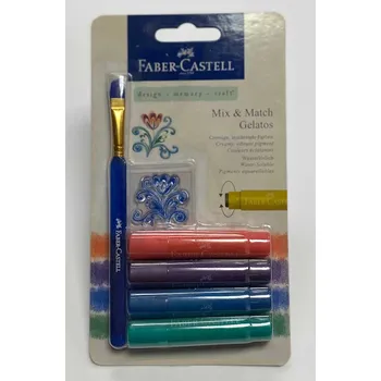 Speciální výtvarná barva Akvarelové křídy Faber-Castell Gelatos metalická sada