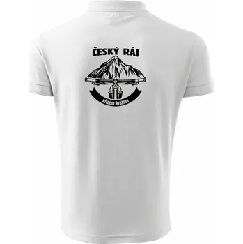 Pánská košile Český ráj křížem krážem - Polokošile pánská Pique Polo 203 - 3XL ( Bílá )