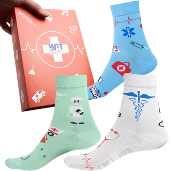 Pánské ponožky Dárkový set - Zdravotnictví 20 mix - velikost 39-42 (Velikost 39-42)