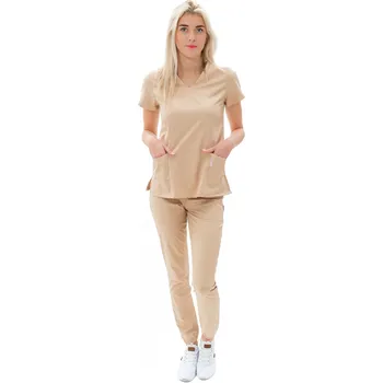Zdravotnický oděv PERLIČKA Zdravotnická košile VIKY SATTÉ Cappuccino Barva: Cappucino, Velikost: 36