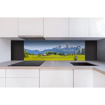 Obklad DIMEX | Dibond za kuchyňskou linku DBW-18060-135 | 180 x 60 cm | Alpský pohled + Dibond deska za kuchyňskou linku DIMEX v rozměru 180 x 60 cm, motiv Alpský pohled