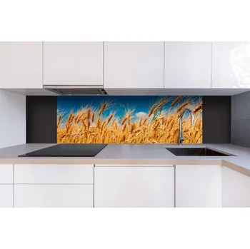 Obklad DIMEX | Dibond za kuchyňskou linku DBW-18060-011 | 180 x 60 cm | Pole pšenice + Dibond deska za kuchyňskou linku DIMEX v rozměru 180 x 60 cm, motiv Pole pšenice