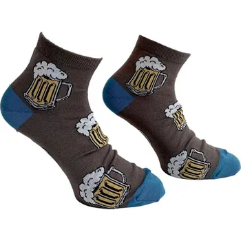 Pánské ponožky Trepon České chlapecké/pánské kotníkové ponožky ŠNYT vel. 28-31 (EUR 42-46) tmavě šedé