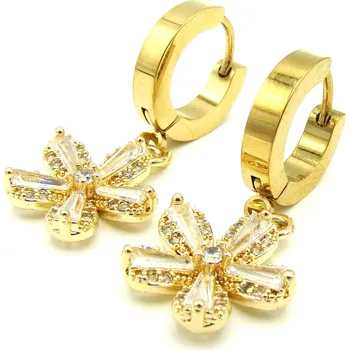 Náušnice Steel Jewelry Náušnice GOLD Chirurgická ocel Dámské NS240281 dárkové balení zdarma