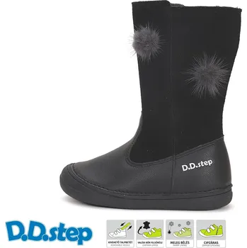 Dívčí zimní obuv Zimní obuv DDstep W078-42947L Black dívčí Velikost: 36