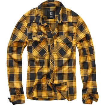 Pánská košile Pánská košile Check Shirt, Brandit, černo-žlutá, L