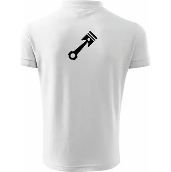 Pánská košile Píst jednoduchý - Polokošile pánská Pique Polo 203 - 4XL ( Bílá )