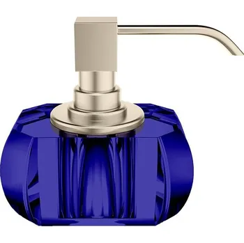 Dávkovač mýdla Decor Walther, Dávkovač mýdla Kristall s niklovou pumpičkou tmavě modrý - Formadore