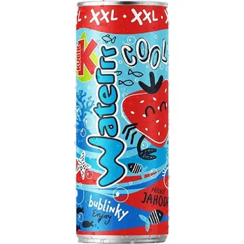 Limonáda KUBÍK waterr GAZ JAHODA 0,33 l plech !!!!!