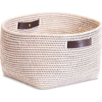 Úložný box Decor Walther, Úložný koš Basket kulatý ratanový světle béžový - Formadore