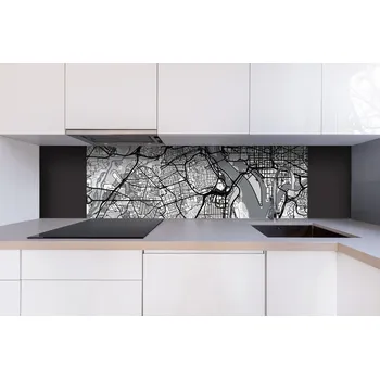 Obklad DIMEX | Dibond za kuchyňskou linku DBW-18060-186 | 180 x 60 cm | Mapa Washingtonu D.C. + Dibond deska za kuchyňskou linku DIMEX v rozměru 180 x 60 cm, motiv Mapa Washingtonu D.C.