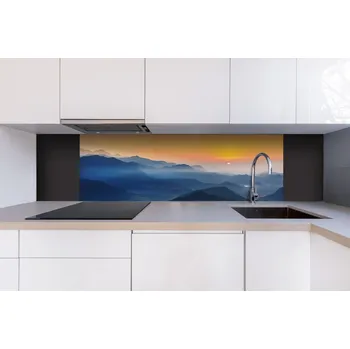 Obklad DIMEX | Dibond za kuchyňskou linku DBW-18060-202 | 180 x 60 cm | Východ slunce v Himálajích + Dibond deska za kuchyňskou linku DIMEX v rozměru 180 x 60 cm, motiv Východ slunce v Himálajích