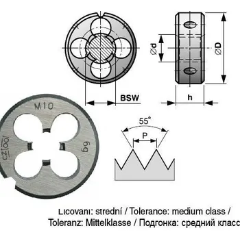 Závitořezný nástroj BUČOVICE TOOLS Očko závitořezné 3212 G1/2 NO" 212 120