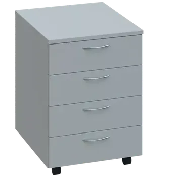 Zásuvkový kontejner CKP 1 - 01 kontejner pojízdný, 4-zásuvkový, deska 18 mm, bez zámku, šedá