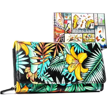 Peněženka Velká, kožená dámská peněženka na patentku s potiskem Barva (Varianta): 20