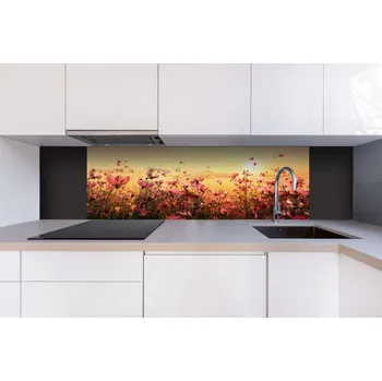 Obklad DIMEX | Dibond za kuchyňskou linku DBW-18060-130 | 180 x 60 cm | Květinové pole + Dibond deska za kuchyňskou linku DIMEX v rozměru 180 x 60 cm, motiv Květinové pole