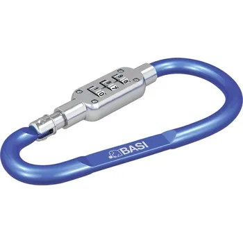 Basi 0006-0104-1300 Basic Basi - karabina - eloxovaný hliník, 3-místný číselný kód, modrá - 0006-0104-1300 (Ø x d) 6 mm