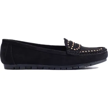 Dámské mokasíny Černé semišové mokasíny 8123B/B Velikost: 37