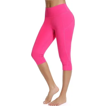 Dámské legíny Krátké legíny s kapsou Velikost: S, Barva (Varianta): Rose Red