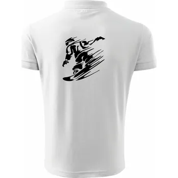 Pánská košile Rychlý snowboardista - Polokošile pánská Pique Polo 203 - 4XL ( Bílá )