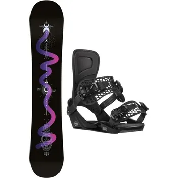 Snowboarding Gravity Sirene black + vázání Rise délka_prkna velikost_vázání