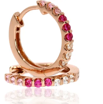 Náušnice Zlatnictví Helios Pozlacené kroužky se zirkony